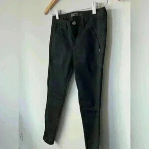 Zara Women’s Basic Dept Z1975 Black Skinny Indie Sleeze Zipper Punk Emo Pants 2